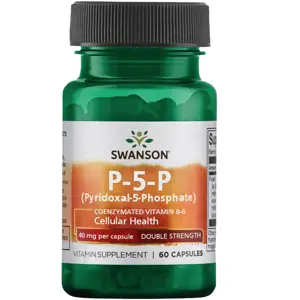 Swanson Vitamin B6 P-5-P, 40 mg, (vitamin B6), 60 kapslí