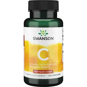 Produkt Swanson Vitamin C + Extrakt z Šípků, 500 mg, 100 kapslí