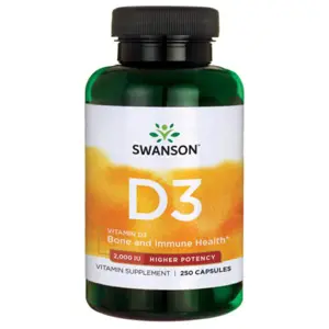 Produkt Swanson Vitamin D3, 2000 IU, Vyšší účinnost, 250 kapslí