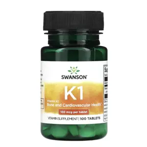 Produkt Swanson Vitamin K1, 100 mcg, 100 tablet