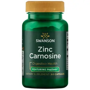 Produkt Swanson Zinc Carnosine PepZinGI®, Zinek Karnosin, 60 kapslí