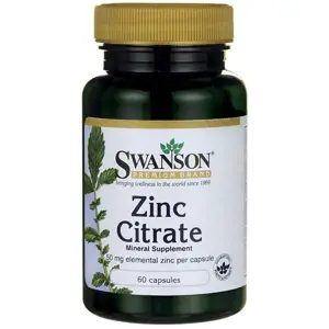 Produkt Swanson Zinc Citrate, Zinek Citrát, 50 mg, 60 kapslí