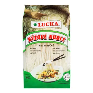 Produkt Těstoviny nudle rýžové 1 mm bezlepkové 240 g LUCKA