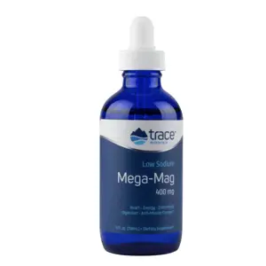 Trace Minerals Mega Mag 400 mg, hořčík s elektrolyty, 118 ml