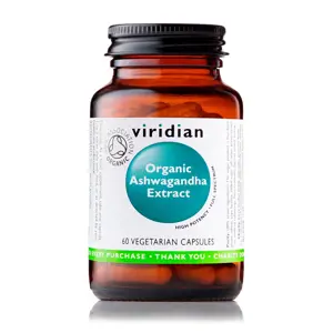 Produkt Viridian Ashwagandha Extract 60 kapslí Organic (indický ženšen KSM-66)