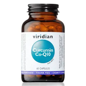 Produkt Viridian Curcumin Co-Q10 60 kapslí (Kurkumin a Koenzym Q10)