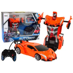 Auto Robot Transformer 2v1 na dálkové ovládání RC oranžový