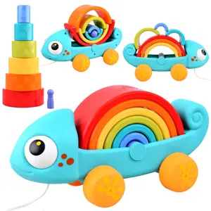 Barevný chameleon montessori skládačka 18m+