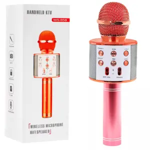 Produkt Bezdrátový karaoke mikrofon zlato růžový