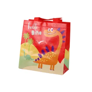 Produkt Dárková taška Dinosaurus 23cm x 21,5cm x 11cm červená