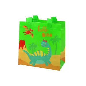 Produkt Dárková taška Dinosaurus 23cm x 21,5cm x 11cm zelená