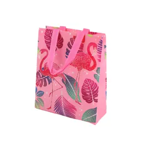 Produkt Dárková taška Flamingo 30,5cm x 24,5cm x 10cm růžová