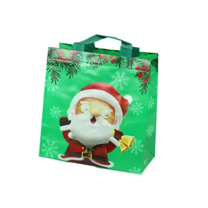 Produkt Dárková taška s motivem Santa Claus 23cm x 21,5cm x 11cm zelená