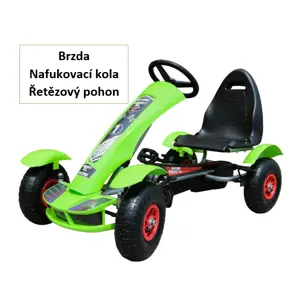 Dětská šlapací motokára formule 01 zelená