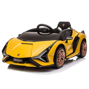 Dětské elektrické auto Lamborghini Sian žluté