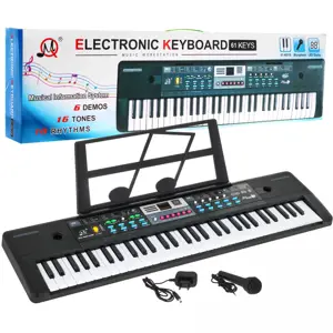 Produkt Dětský keyboard černý s mikrofonem