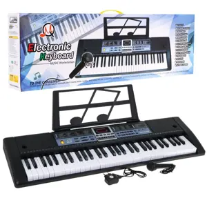 Produkt Dětský keyboard s mikrofonem a stojanem na noty černý