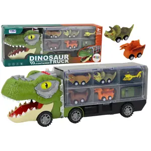 Produkt Dinosaur Transportní Kamion 6ks Autíček se Světly a Zvuky Zelený