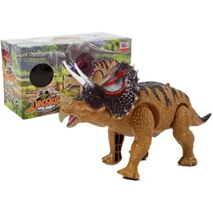 Produkt Dinosaurus Triceratops se zvukovými a svítícími efekty hnědý