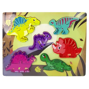 Produkt Dřevěné puzzle barevní Dinosauři