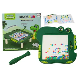 Produkt Edukativní magnetická tabule Dino puzzle zelená s korálky