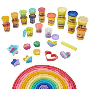 Hasbro Třpytivá modelína Play-Doh 21 barev s vykrajovátky