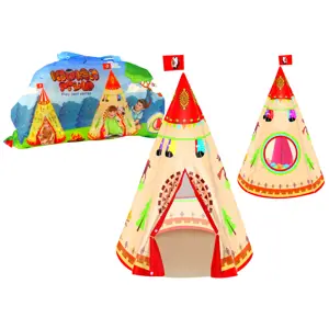 Produkt Indiánský stan Teepee pro děti 160 cm x 105 cm krémový