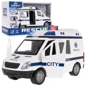 Interaktivní policejní auto 1:16 bílé