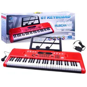 Produkt Klávesy keyboard s mikrofonem 61 kláves červené