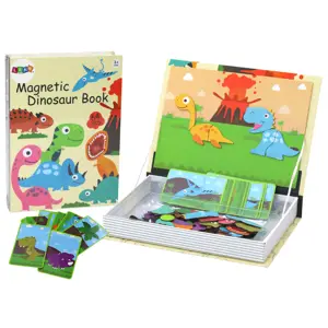 Produkt Magnetická kniha puzzle Dino 64 dílků - karty hlavolam