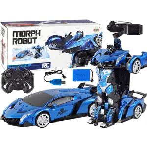 Mamido Auto Robot Transformers 2v1 na dálkové ovládání RC 1:10 modrá