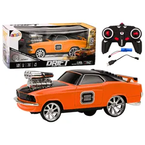 Produkt Mamido Dálkově ovládané auto 1:18 Drift 360 světla zvuky oranžové RC