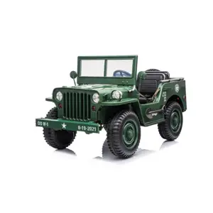 Mamido Mamido Dětský elektrický Jeep Willys 24V 4x4 třímístný zelený