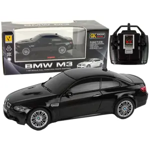 Produkt Mamido RC auto BMW M3 s dálkovým ovládáním a světly 1:28 černé