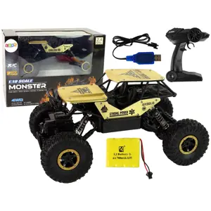 Produkt Mamido Terénní autíčko na dálkové ovládání Monster 1:18 černozlaté RC