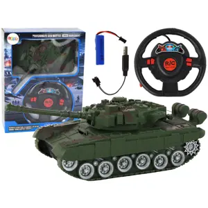 Produkt Mamido Vojenský tank 1:18 na dálkové ovládání RC s efekty 27 MHz zelený