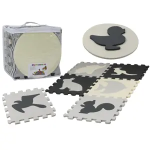 Produkt Měkké pěnové puzzle kontrastní vzdělávací podložka EVA šedá 28 dílků