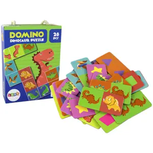 Produkt Oboustranné puzzle DOMINO Dinosauři 28 dílků