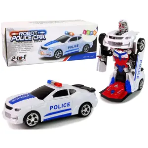 Policejní auto Robot Transformers 2v1 s efekty