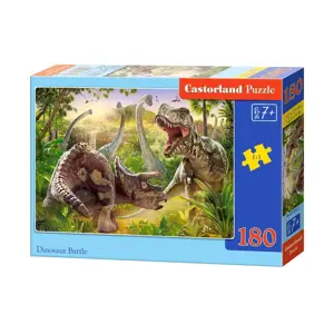 Puzzle 180 dílků Bitva dinosaurů