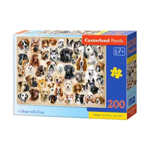 Puzzle 200 dílků koláž se psy