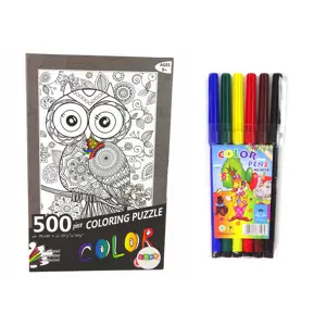 Puzzle k vymalování Sova 500 dílků