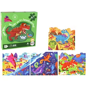 Produkt Puzzle Svět dinosaurů 4v1 73 dílků