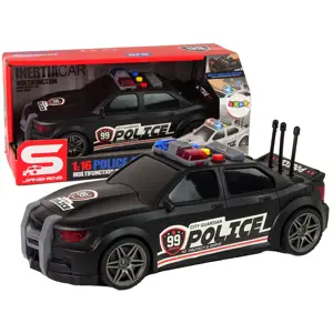 Sportovní policejní auto 1:16 černé se zvukem