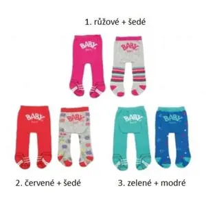 Produkt BABY born® Punčocháče (2 ks), 3 druhy varianta 3. zelené + modré