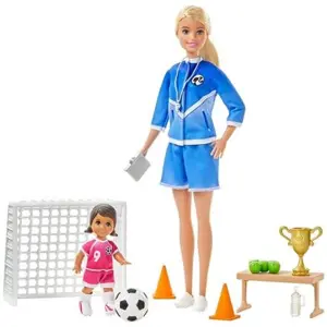 Produkt Barbie fotbalová trenérka s panenkou herní set varianta 1. Blondýnka