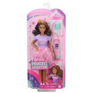 Produkt Barbie PRINCESS ADVENTURE KAMARÁDKA varianta 3 sv.hnědé vlasy, růžová sukně