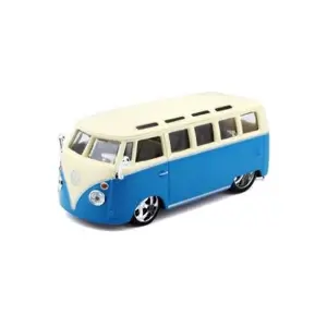 Bburago 1:32 Plus Volkswagen Van Samba Blue/White