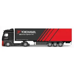 Produkt Bburago 1:43 MB Actros Gigaspace / Trailer - Yokohama