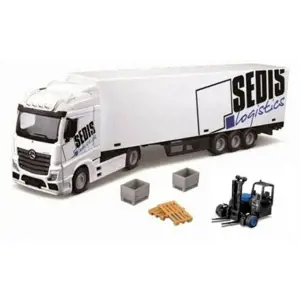 Produkt Bburago 1:43 MB Actros SEDIS Logistika s vysokozdvižným vozíkem a příslušenstvím